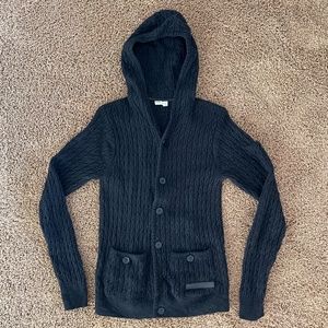 Nixon cable braided hooded sweater